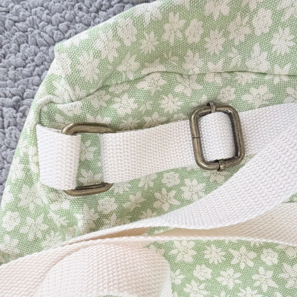 Billabong Mini Backpack Womens Small Green Floral Excellent Canvas Boho Y2K